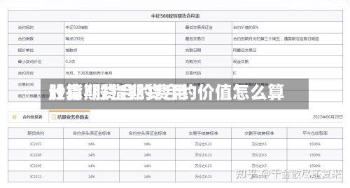 股指期货合约费用
计算/股指期货合约价值怎么算-第2张图片