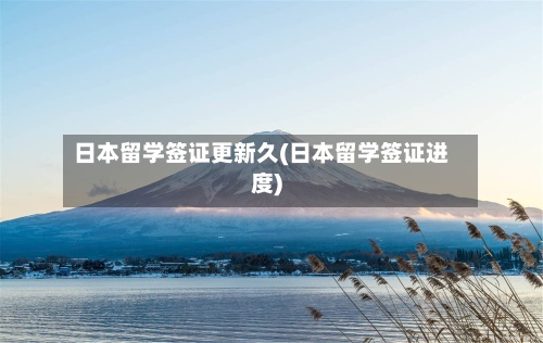 日本留学签证更新久(日本留学签证进度)-第2张图片