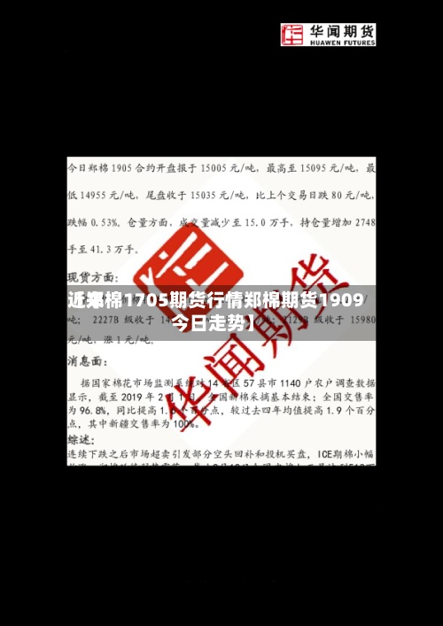 近来【郑棉1705期货行情郑棉期货1909今日走势】