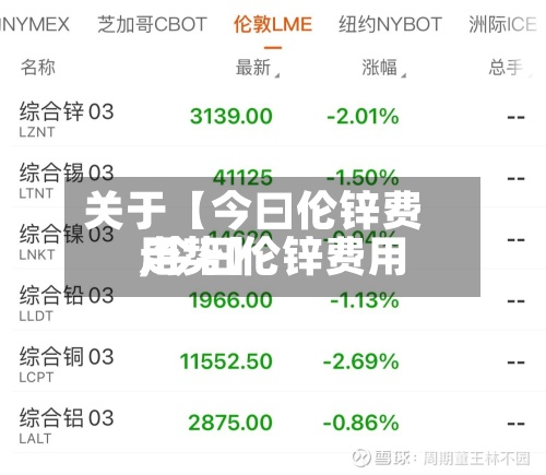 关于【今曰伦锌费用
,今日伦锌费用
走势】