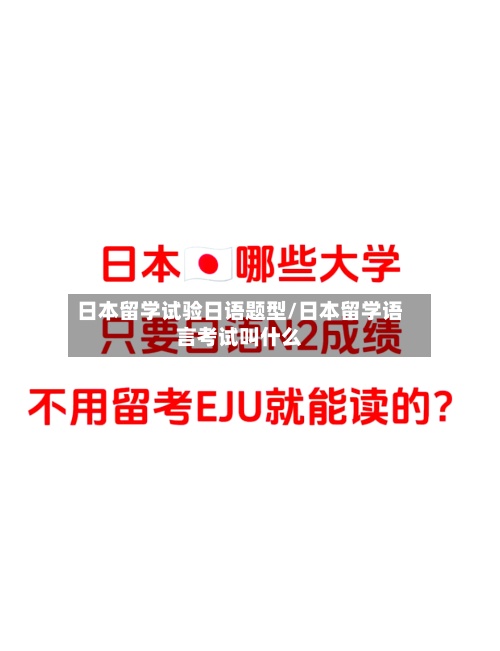 日本留学试验日语题型/日本留学语言考试叫什么-第2张图片
