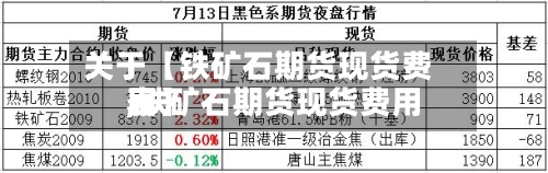 关于【铁矿石期货现货费用
,铁矿石期货现货费用
表】