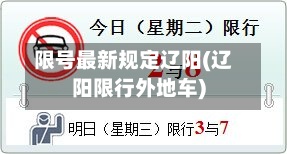 限号最新规定辽阳(辽阳限行外地车)