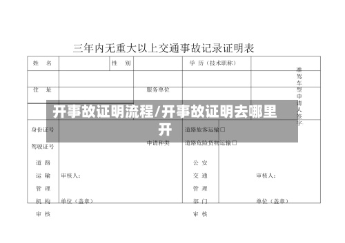 开事故证明流程/开事故证明去哪里开