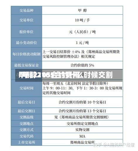 甲醇2105合约费用
/甲醇2105合约什么时候交割-第2张图片