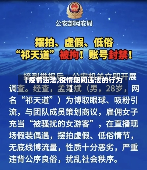 【疫情违法,疫情期间违法的行为】-第2张图片