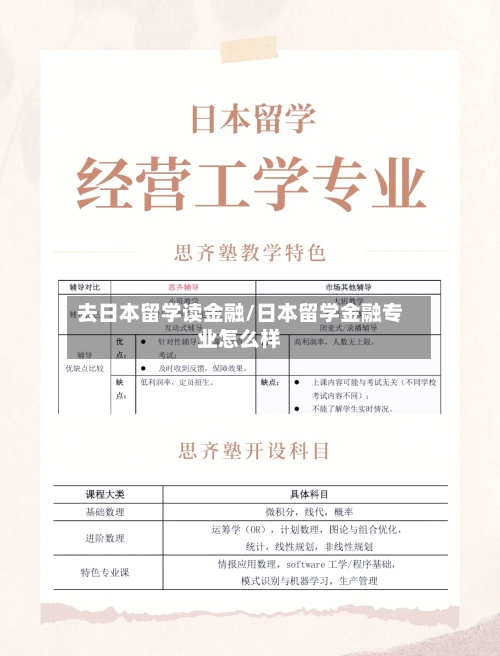 去日本留学读金融/日本留学金融专业怎么样
