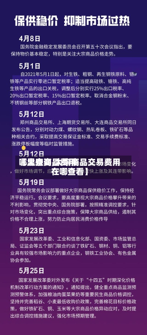 【大宗商品费用
哪里查询,大宗商品交易费用
在哪查看】