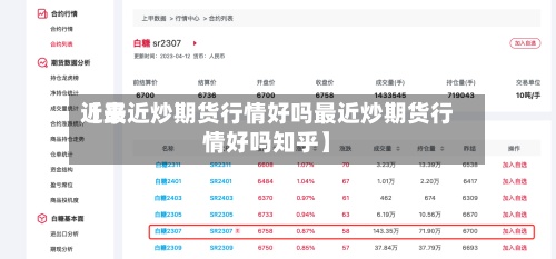 近来
【最近炒期货行情好吗最近炒期货行情好吗知乎】-第3张图片