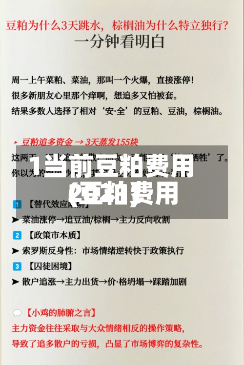1当前豆粕费用
(豆粕费用
2021)
