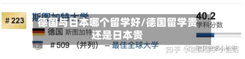 德国与日本哪个留学好/德国留学贵还是日本贵