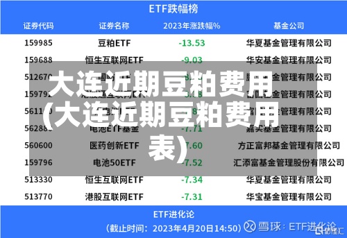 大连近期豆粕费用
(大连近期豆粕费用
表)