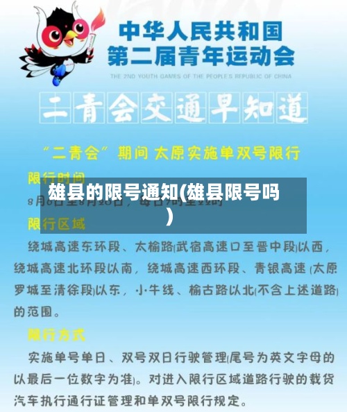 雄县的限号通知(雄县限号吗)