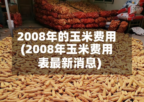 2008年的玉米费用(2008年玉米费用表最新消息)-第3张图片