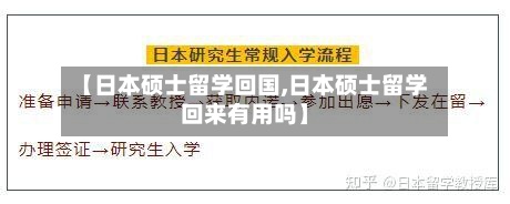 【日本硕士留学回国,日本硕士留学回来有用吗】-第2张图片