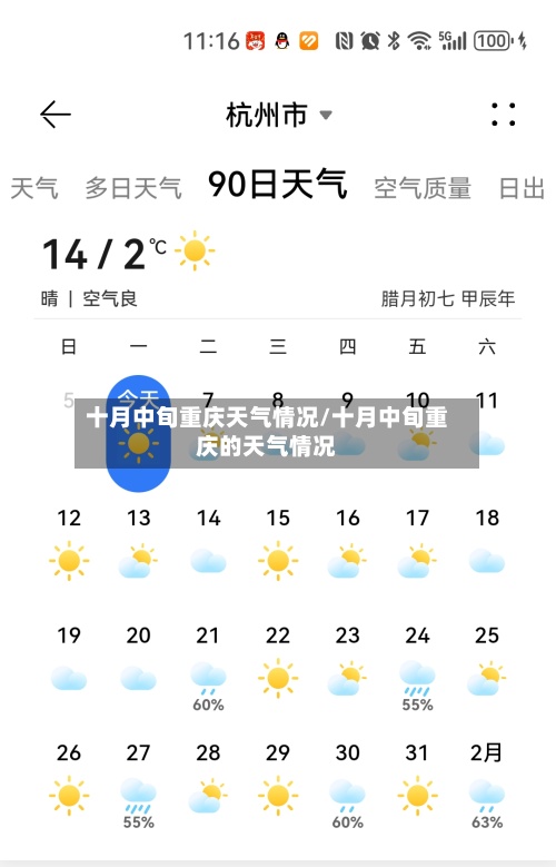 十月中旬重庆天气情况/十月中旬重庆的天气情况-第2张图片