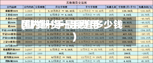 国内期货一手费用
(期货一手最便宜多少钱)
