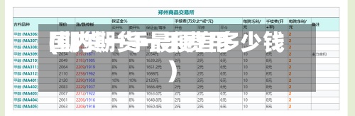 国内期货一手费用
(期货一手最便宜多少钱)-第2张图片