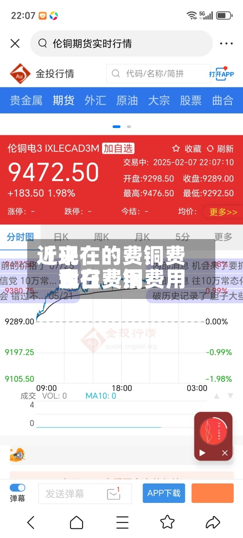 近来【现在的费铜费用现在费铜费用今日费用】