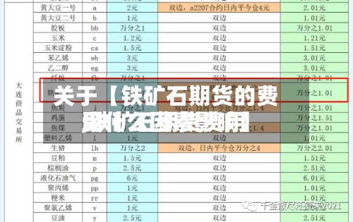 关于【铁矿石期货的费用
,铁矿石期货费用
受什么因素影响】