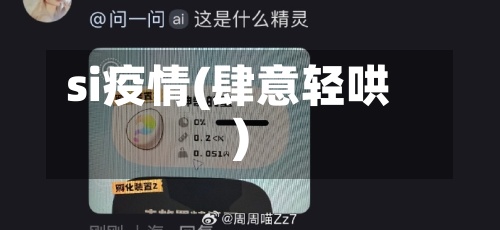 si疫情(肆意轻哄)