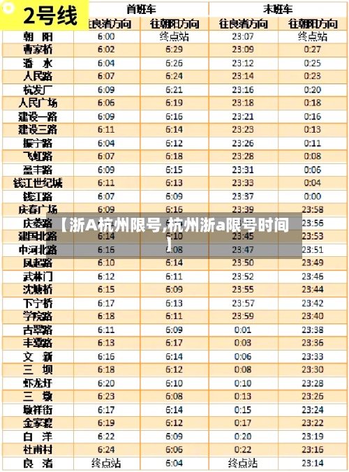 【浙A杭州限号,杭州浙a限号时间】-第3张图片