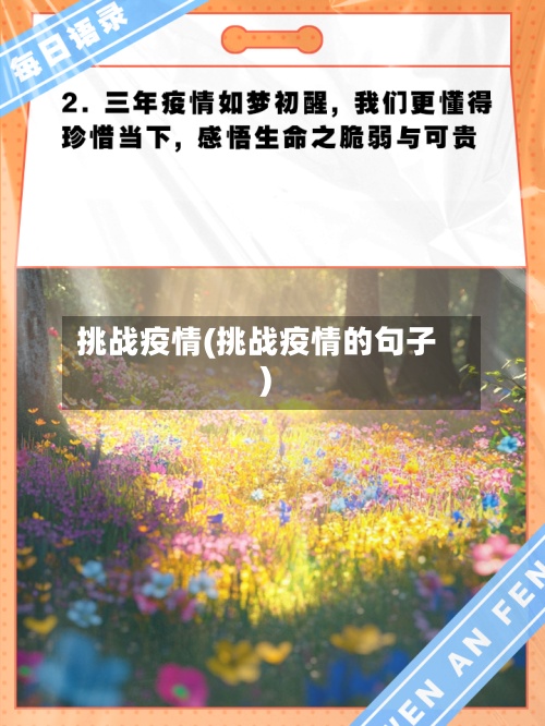 挑战疫情(挑战疫情的句子)-第2张图片