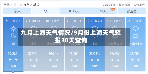 九月上海天气情况/9月份上海天气预报30天查询-第2张图片