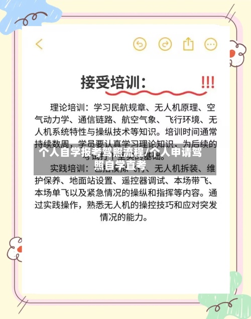 个人自学报考驾照流程/个人申请驾照自学直考