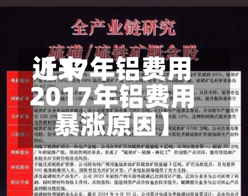 近来【17年铝费用2017年铝费用暴涨原因】-第2张图片