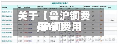 关于【鲁沪铜费用
,沪铜费用
cum】