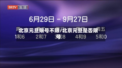 北京元旦限号不限/北京元旦是否限号
