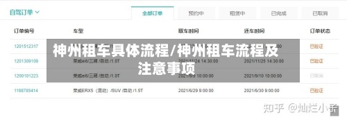 神州租车具体流程/神州租车流程及注意事项