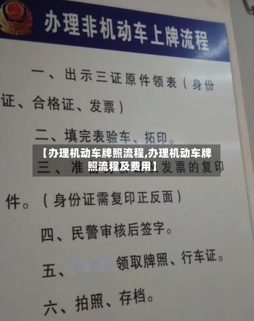 【办理机动车牌照流程,办理机动车牌照流程及费用】