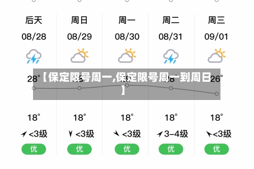 【保定限号周一,保定限号周一到周日】-第3张图片