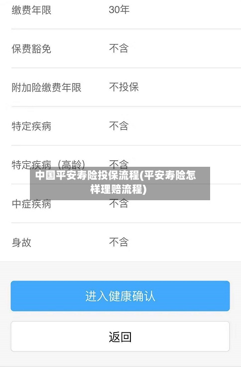 中国平安寿险投保流程(平安寿险怎样理赔流程)-第3张图片