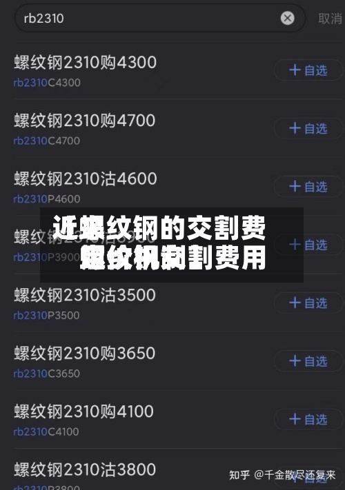 近来
【螺纹钢的交割费用
螺纹钢交割费用
定价机制】