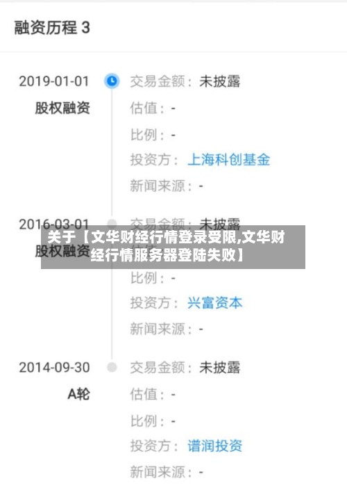 关于【文华财经行情登录受限,文华财经行情服务器登陆失败】-第3张图片