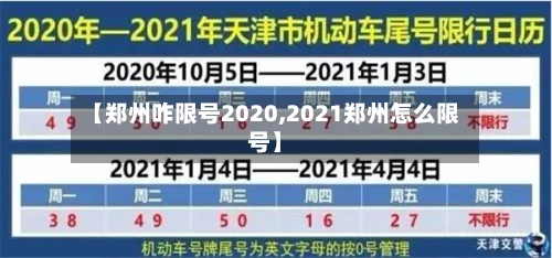 【郑州咋限号2020,2021郑州怎么限号】