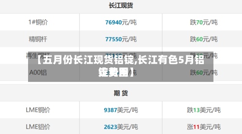 【五月份长江现货铝锭,长江有色5月铝锭费用
走势图】-第3张图片
