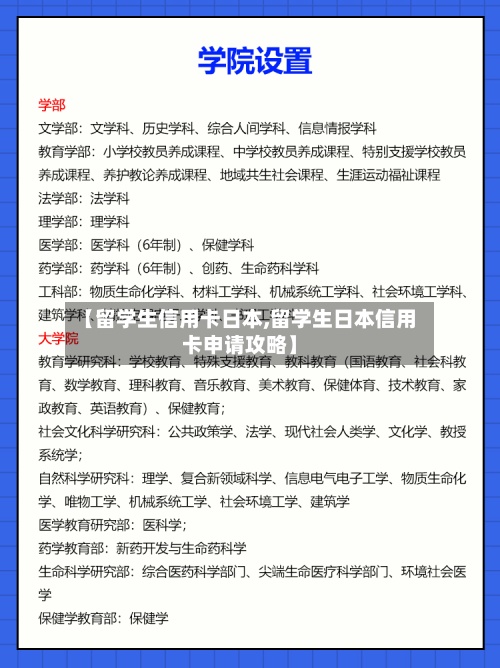 【留学生信用卡日本,留学生日本信用卡申请攻略】