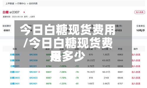 今日白糖现货费用
/今日白糖现货费用
是多少-第2张图片