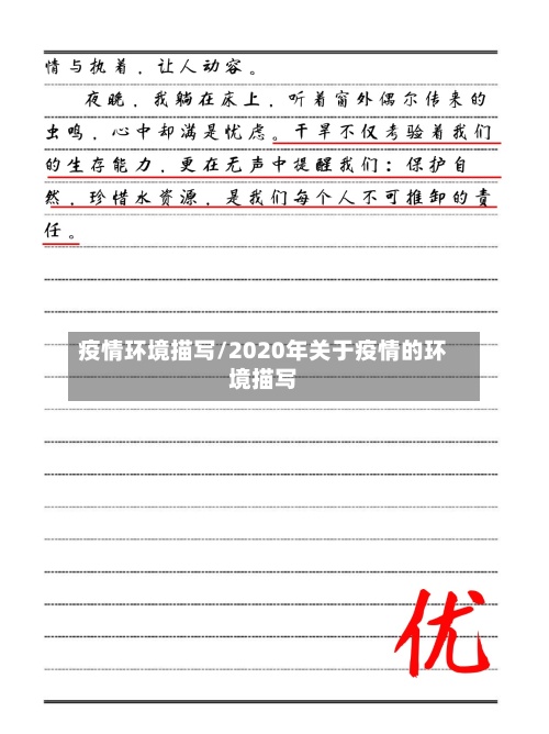 疫情环境描写/2020年关于疫情的环境描写