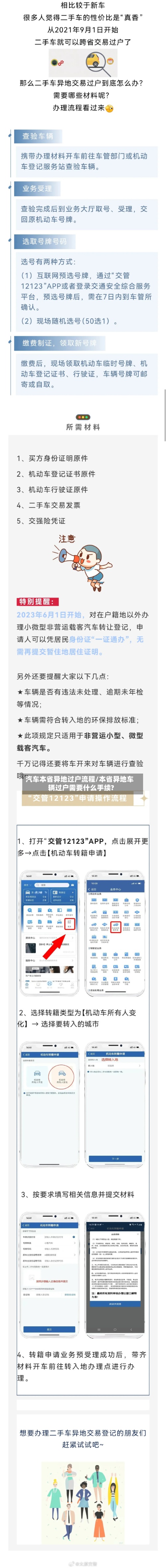 汽车本省异地过户流程/本省异地车辆过户需要什么手续?-第2张图片