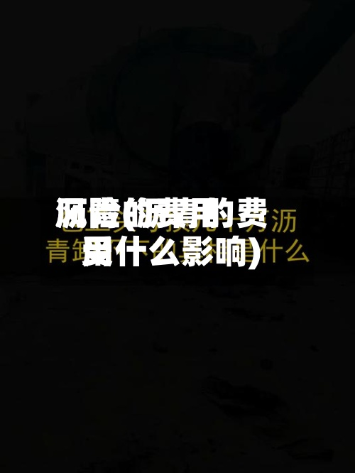 沥青的费用风险(沥青的费用受什么影响)