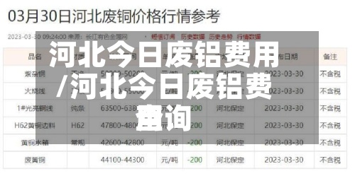 河北今日废铝费用/河北今日废铝费用查询