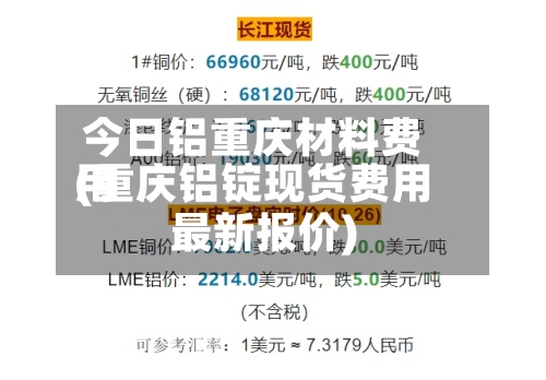 今日铝重庆材料费用(重庆铝锭现货费用最新报价)-第3张图片