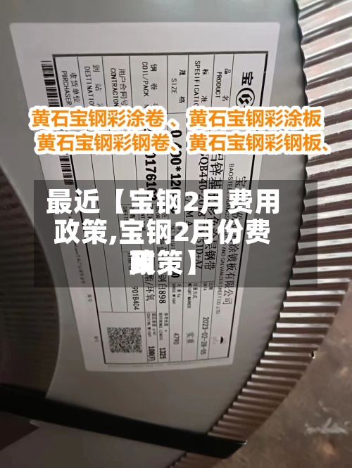 最近【宝钢2月费用
政策,宝钢2月份费用
政策】