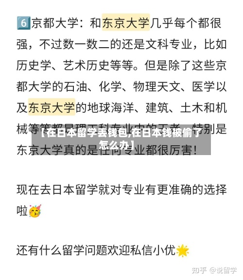 【在日本留学丢钱包,在日本钱被偷了怎么办】
