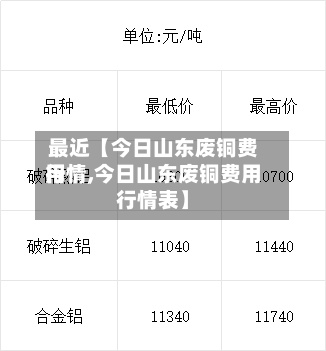 最近【今日山东废铜费用
行情,今日山东废铜费用
行情表】